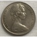 AUSTRALIA 1971 . TWENTY 20 CENTS COIN . PLATYPUS